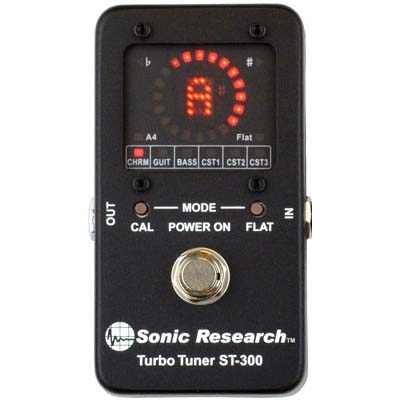 ST-300 stomp box strobe tuner front